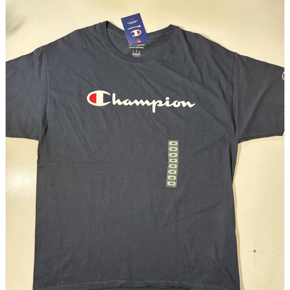 Champion Men's Graphic Jersey Tee, Script Logo-GT23H Y06794 Size Large NWT